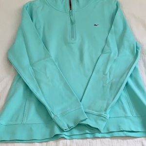 Vineyard vines | teal half zip pull over sweatshirt/crew